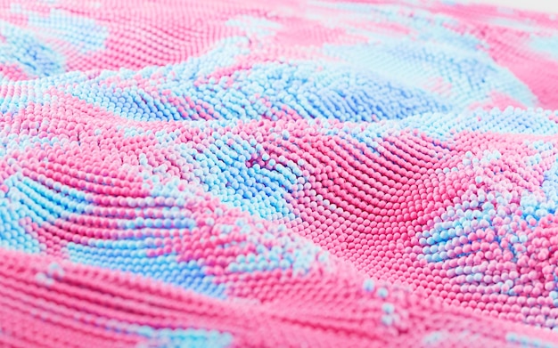 Zbliżenie haftu na tkaninie